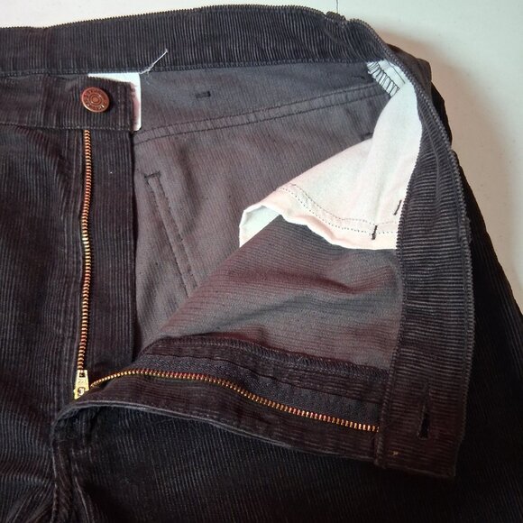 Vintage Roebucks Corduroys Corduroy Pants Men 36x30 Dark Gray Classic READ - Picture 8 of 14